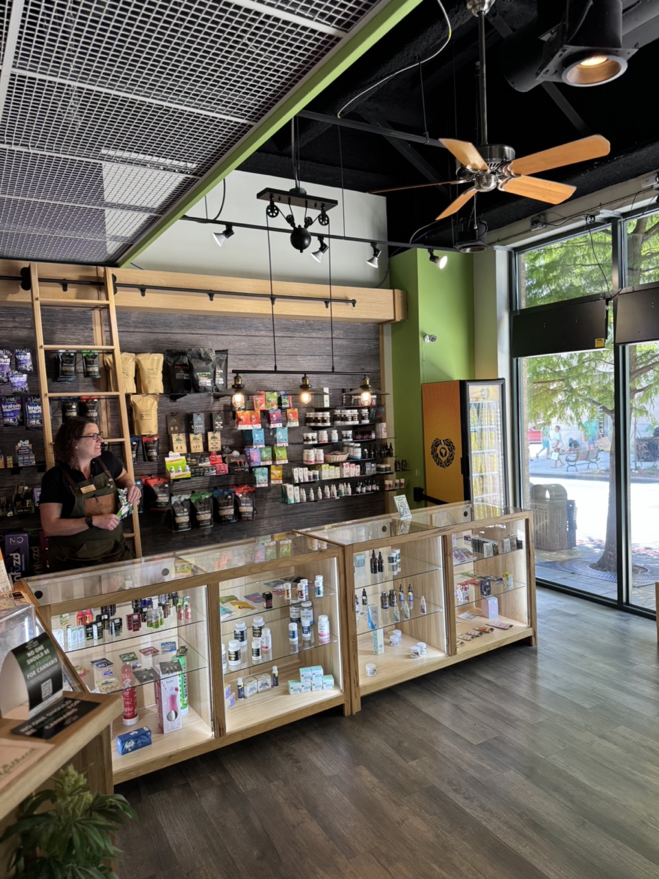 Apotheca retail build-out — custom woodwork interior